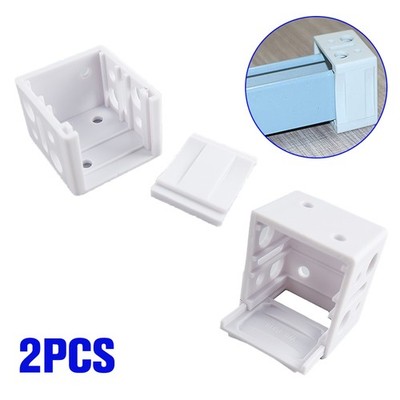 2 PCS White Blind Brackets Low Profile Box White Mounting Bracket Window Blinds