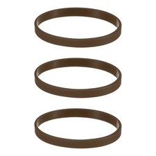 3pcs Plain Silicone Wristbands 7 Inch Circumference 1/4 Inch Width, Brown