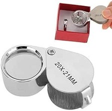 Jewelry Magnifier, 30X / 20X Portable Microscope Magnifying Glasses Jewellers