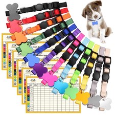 Upgraded Puppy Collars for Litter Puppy ID Collars Whelping Supplies Soft Nyl...