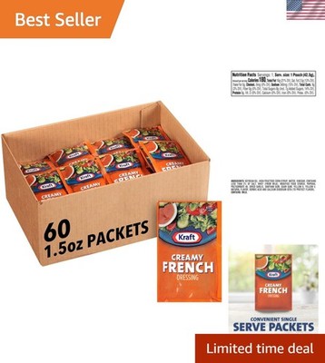 Creamy French Salad Dressing, 1.5 oz Single Serve, Pack of 60 - Rich Taste