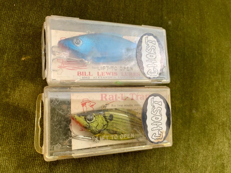 Vintage Bill Lewis Rat-L-Trap 1/2oz Ghost Lot of Two RT-83/RT-84 *NOS - Image 4 of 4