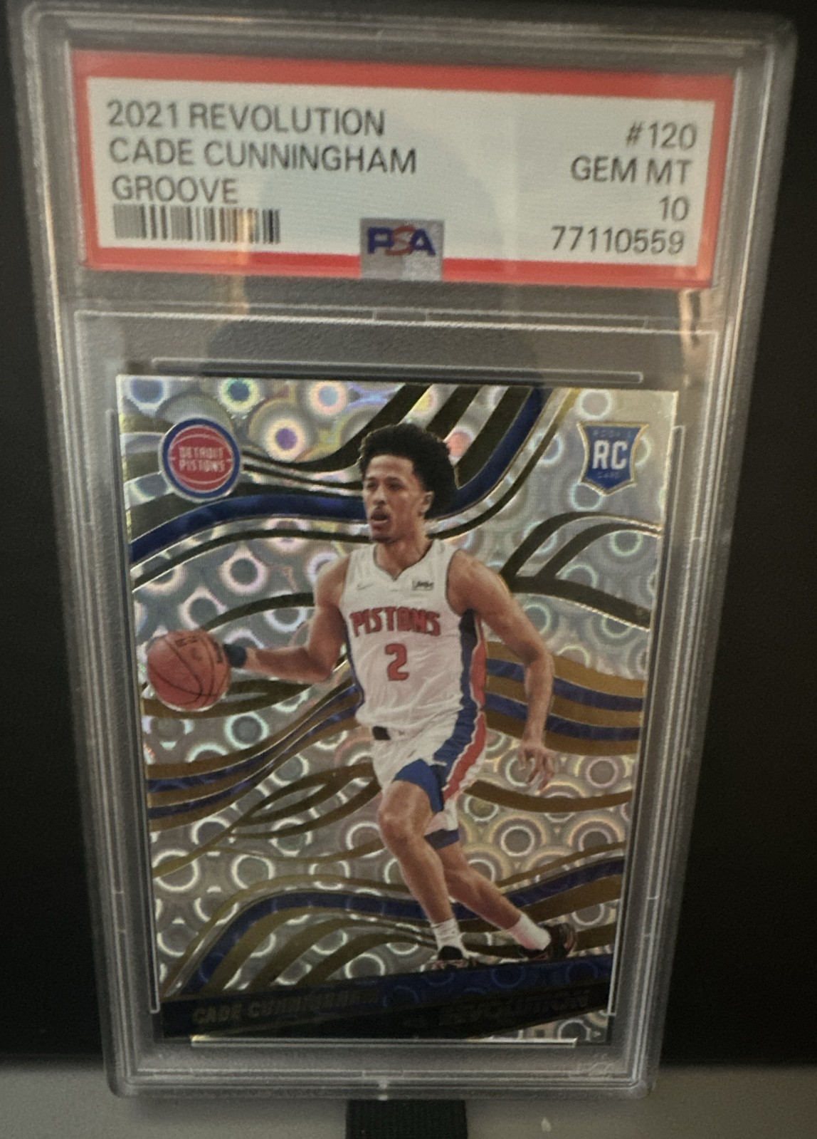 2021-22 Panini Revolution - Rookies Cade Cunningham #120 Groove (RC) PSA 10