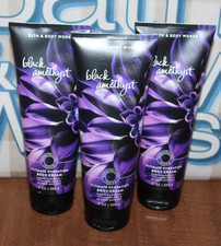 Set/Lot of 3 Bath  Body Works Black Amethyst Body Creams NEW