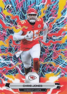2025 Topps Resurgence #50 Chris Jones Sky Blue & Pink Shock Refractor