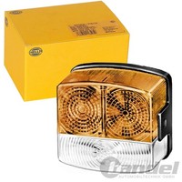 Hella P21W R10W Blinkleuchte Blinker Gelb Weiß Links | 2BE 002