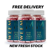 WEEM Hair Skin and Nails Gummies - Supports Healthy Hair - Vegan biotin Vitam...