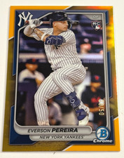 Everson Pereira 2024 Bowman Chrome True Gold Refractor RC Card /50 !!!