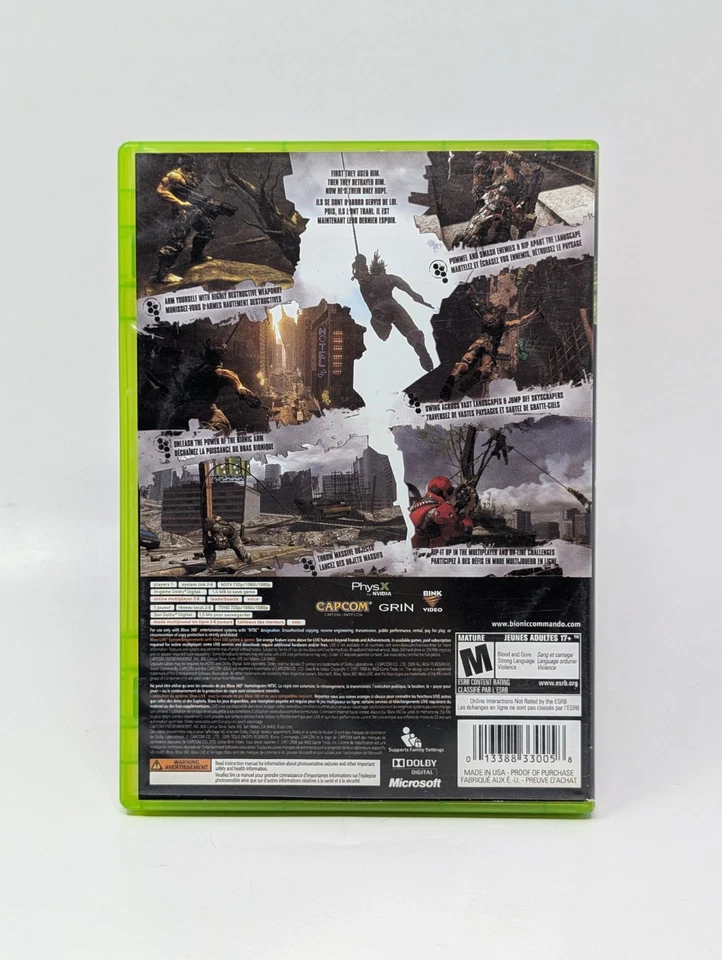 Bionic Commando - Microsoft Xbox 360 - CIB Complete - Image 2 of 3