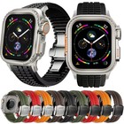 Silicone Sports Band Strap+Metal Case For Apple Watch Ultra 2 10 9 8 7 6 5 4 SE