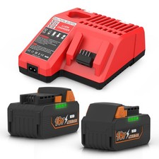 For M18 2PC 6.5Ah Li-ion High Capacity Battery for Milwaukee 18V with Charger