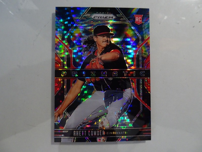 2025 Panini Prizm Prizmatic Red Pulsar Card # 10 Rhett Lowder Mint (9) Reds