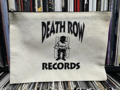 DEATH ROW RECORDS 9” x 6” CANVAS STORAGE POUCH BAG w ZIPPER CLOSURE - EUC - Image 1 of 4