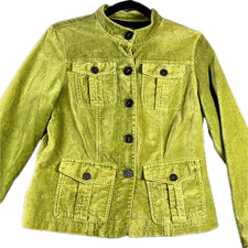 Covington Women's Velvet Jacket Blazer Green Size S 6-8 lined EUC Office