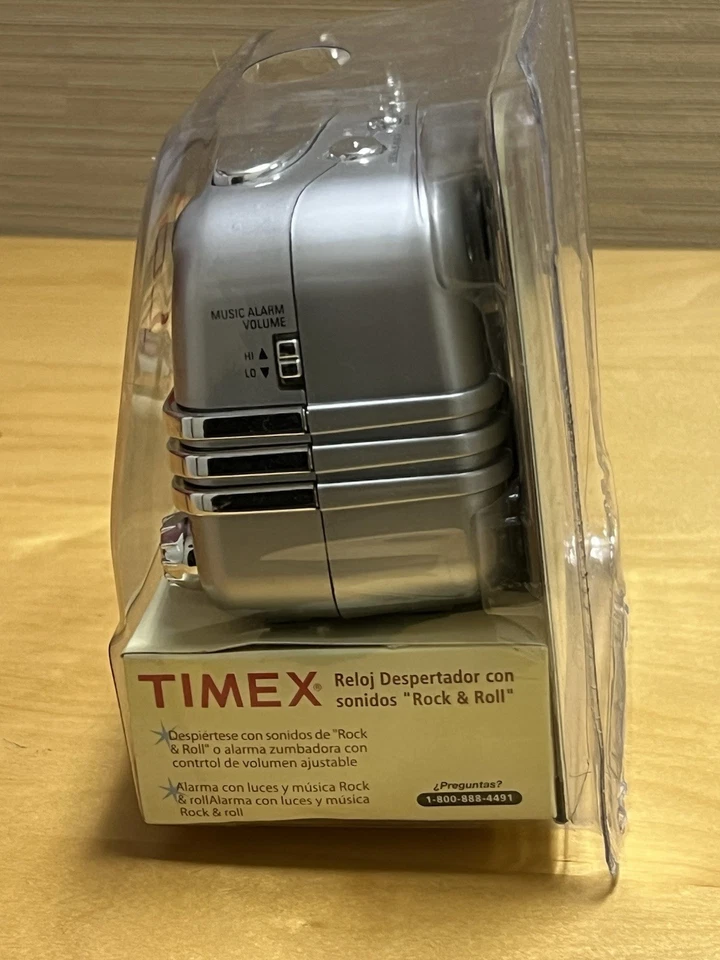 NEW Timex T-147S Digital Alarm Clock with Rock & Roll Sounds Retro Music Lights - Image 3 of 4