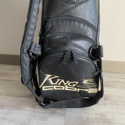 Vintage King Cobra Black White Gold Leather Staff Cart Golf Vintage King Cobra Black White Gold Leather Staff Cart Golf