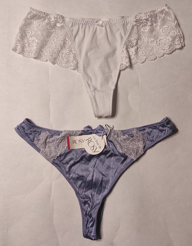 2er SET DAMEN STRINGS GR 46/48 NEU Schnur Höschen sexy Spitze (E3)