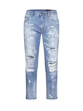 Dolce & Gabbana Loose Fit Jeans In Destroyed Denim 48 IT