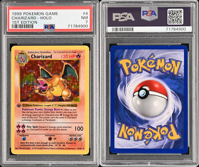 1st Edition PSA 7 Shadowless Charizard Base Set 4/102 Holo 1999