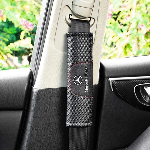 For Mercede s Benz 2pcs Car Seat Belt Cover Shoulder Cushion Pad Protector - Picture 8 of 9