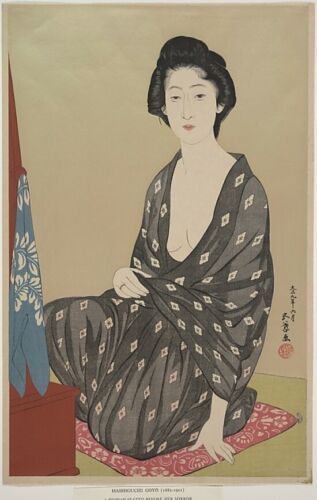 Public Domain Images Woman In Summer Clothing Poster Print By Hashiguchi Goyo
