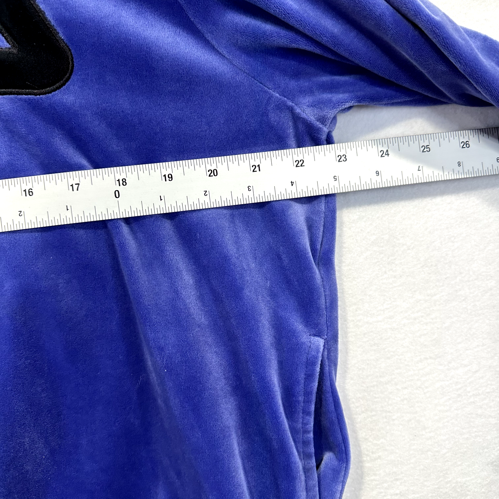Fila 1 4 giacca con cerniera donna grande blu velluto felpa con cappuccio logo velluto tuta