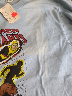 Vintage NEW MUTANTS t Shirt Size L 1984 Marvel Comics 80s Screen 