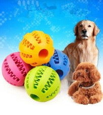 Rubber Ball Treat Dispensing Dental Toy Dog Pet BUY MORE SAVE MORE