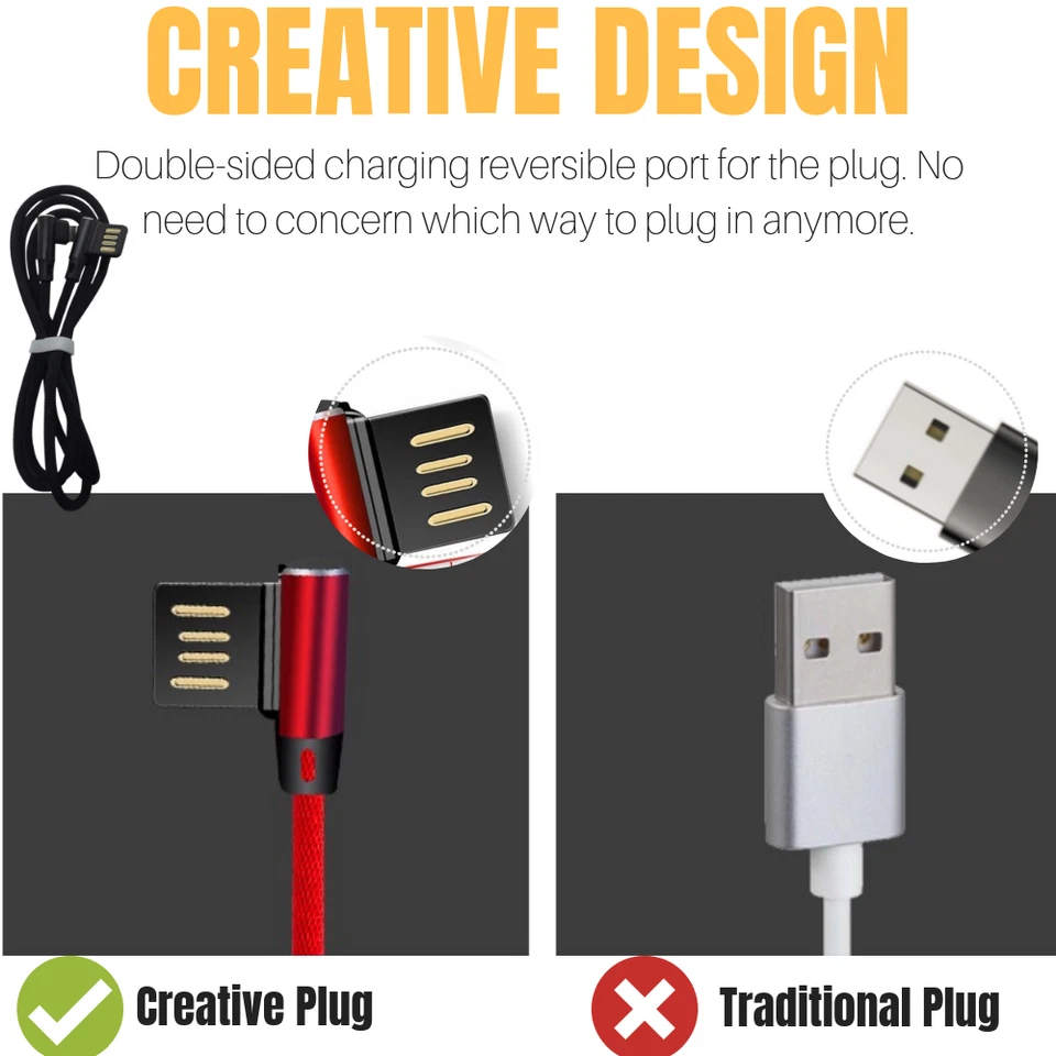 3Pack USB Fast Charger Cable Heavy Duty For iPhone 11 XR 8 7 6 5c Charging Cord - Image 3 of 4