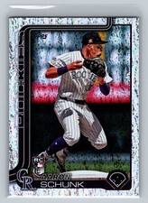 2025 Topps Series 1 Baseball HOLO FOIL Parallel - #196 Aaron Schunk RC