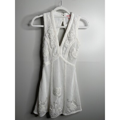 NWT Anthropologie Not So Serious Beaded White Deep-V Mini Dress Size XXS $248 | eBay NWT Anthropologie Not So Serious Beaded White Deep-V Mini Dress Size XXS $248 | eBay