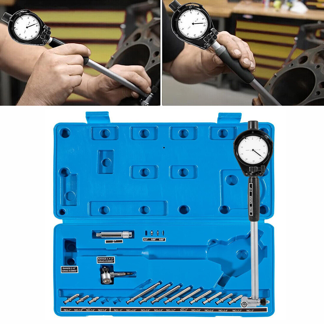 52-646-400-0 Dial Indicator Bore Gage Gauge Set 1.4