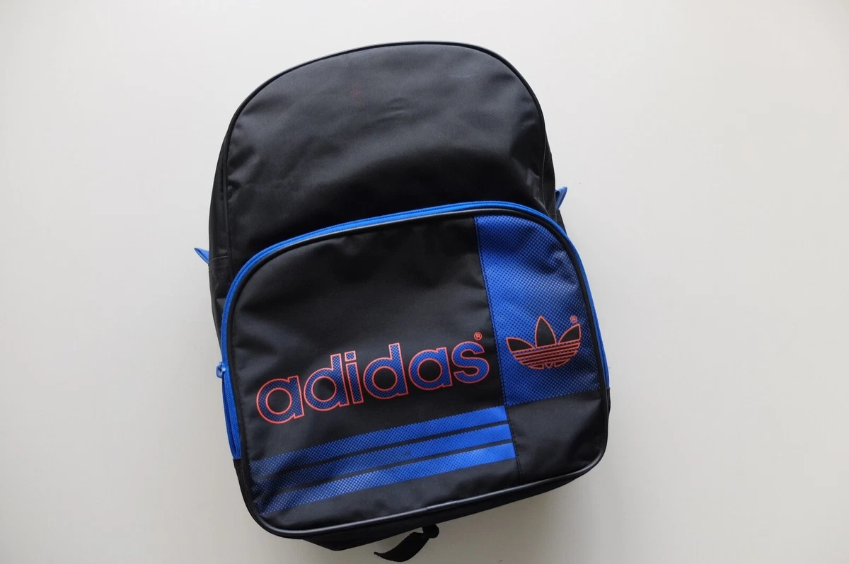 Adidas 90s retro backpack Black blue | eBay