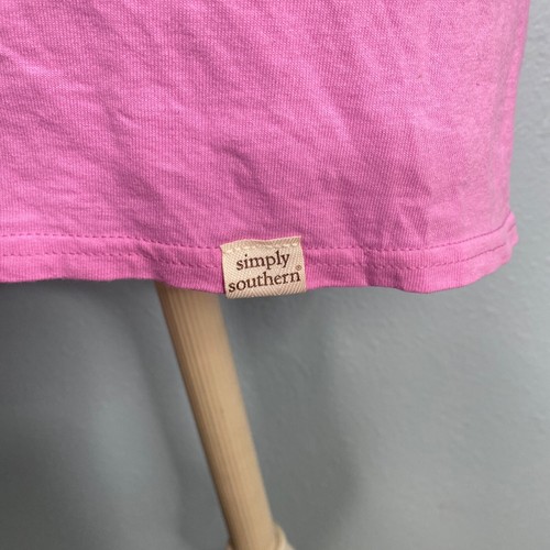 Simply Southern Shirt Top Women Size Large Pink Smooches & Pooches Puppy Love - Picture 6 of 10