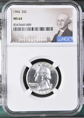 1964-D Washington Quarter - Washington Label - NGC MS64