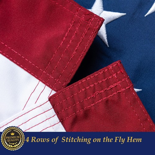 TOPFLAGS American Flag Cotton US Flags 4x6 - Made in USA 2024 New Cotton Fabr... - Picture 4 of 6