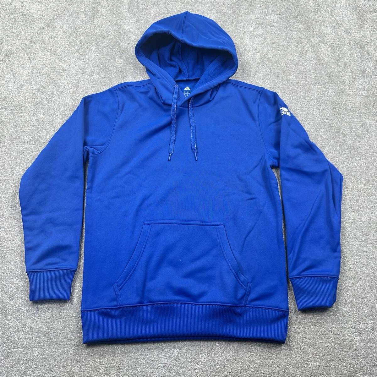 Adidas Men's Tech Fleece Hooded Sweatshirt Size Small Blue Adidas Men's Tech Fleece Hooded Sweatshirt Size Small Blue