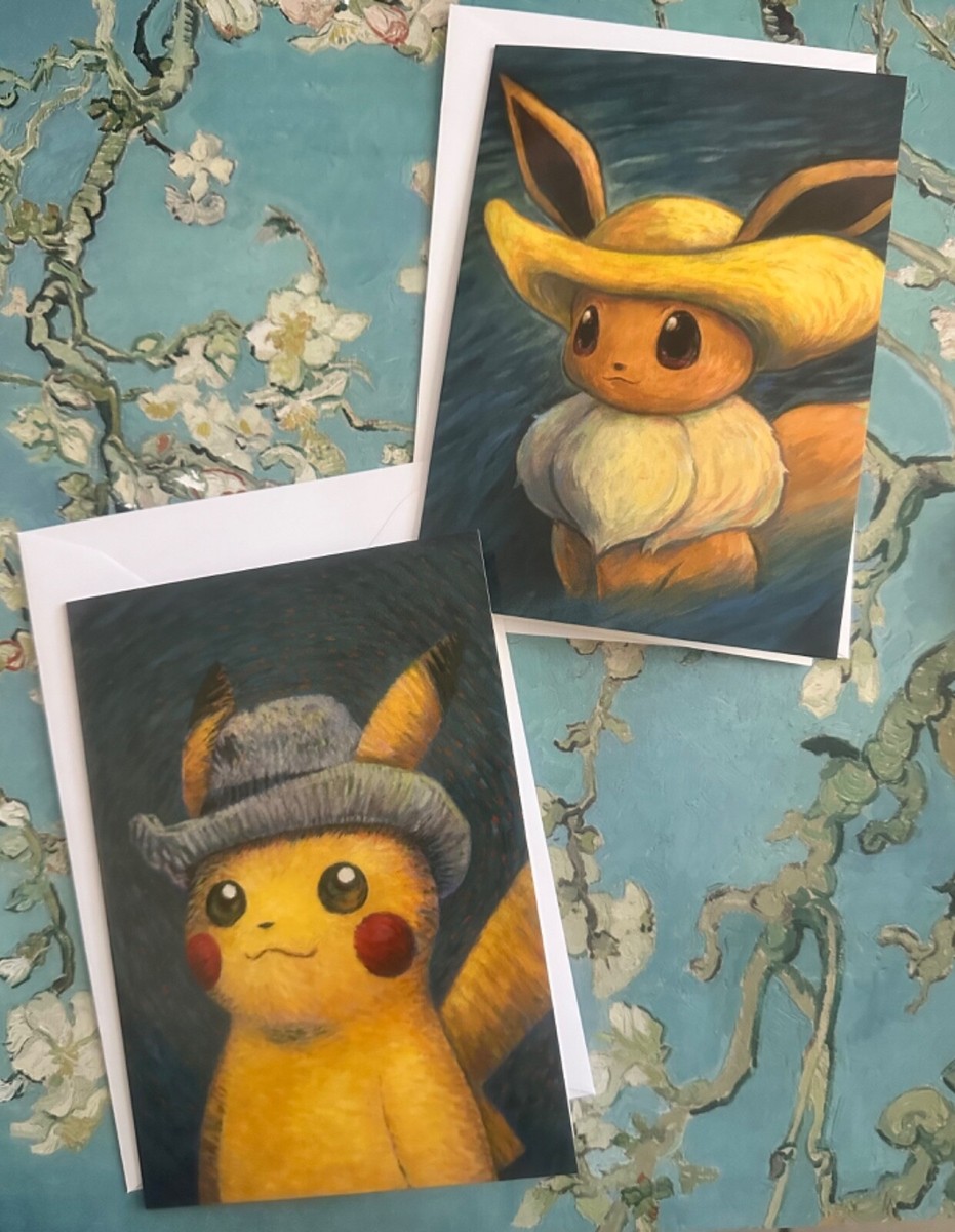 Van Gogh Museum Pokmon Exclusive Cards with EnvelopesPick 1 of 5  Characters!