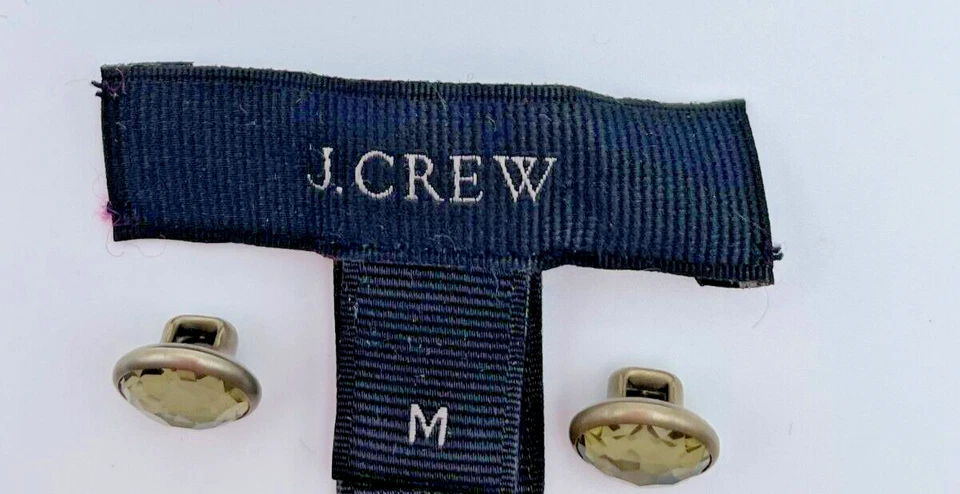 J. Crew Replacement Round Shank Buttons Silver Metal Gray Rhinestone Set Of 7 - Image 2 of 4