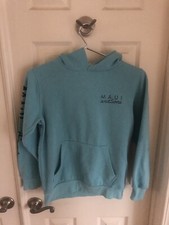 Maui And Sons Aqua Pullover Hoodie Sweatshirt - Size M 10/12 Fast Shipping READ