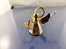 ANGLE CANDLE SNUFFER WITH PLAIN HANDLE SILVER BRASS BY ELEGANCE CHINA