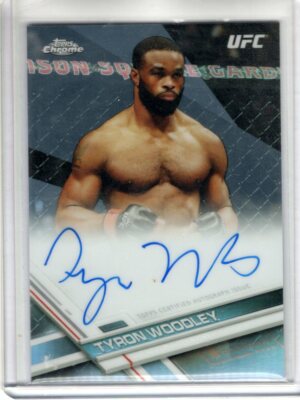 2017 Topps UFC Chrome Auto TYRON WOODLEY Refractor 08/20 AUTOGRAPH Rare REF  SP