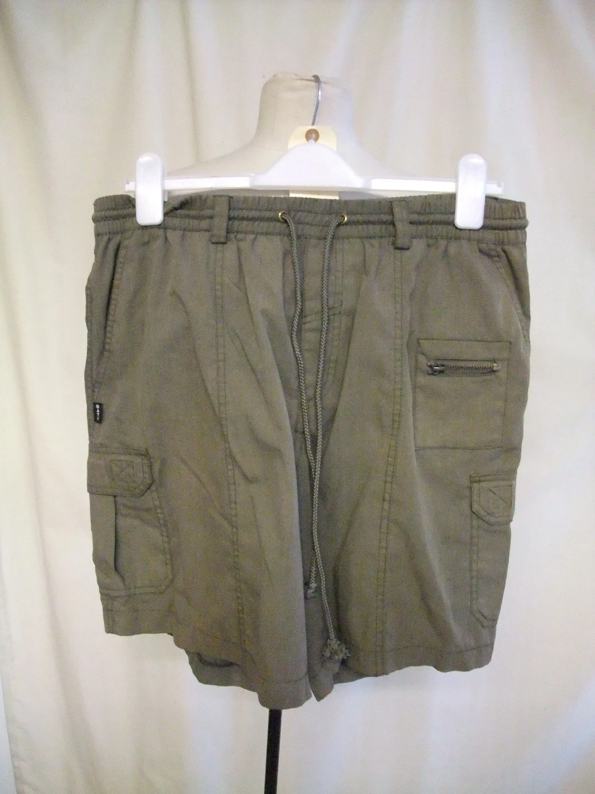 Mens Shorts Baty XL khaki, waist 32-34", pull-on, pockets, can be unisex 0556