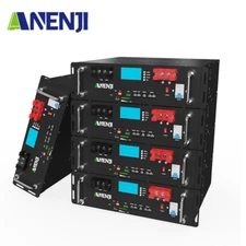5.12kWh 100Ah 51.2V LiFePO4 Battery Rack-Mounted BMS RS485 Communication ANENJI