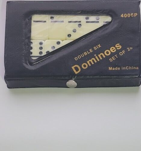 Double Six Dominoes Game Mini Set Of 28 Travel Size Is 1 1/2″X3/4″X1/4″