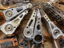 Scrap Hard Drive Parts 5 Spacers 5 Platters 19 Arms Arts Crafts Metalworking