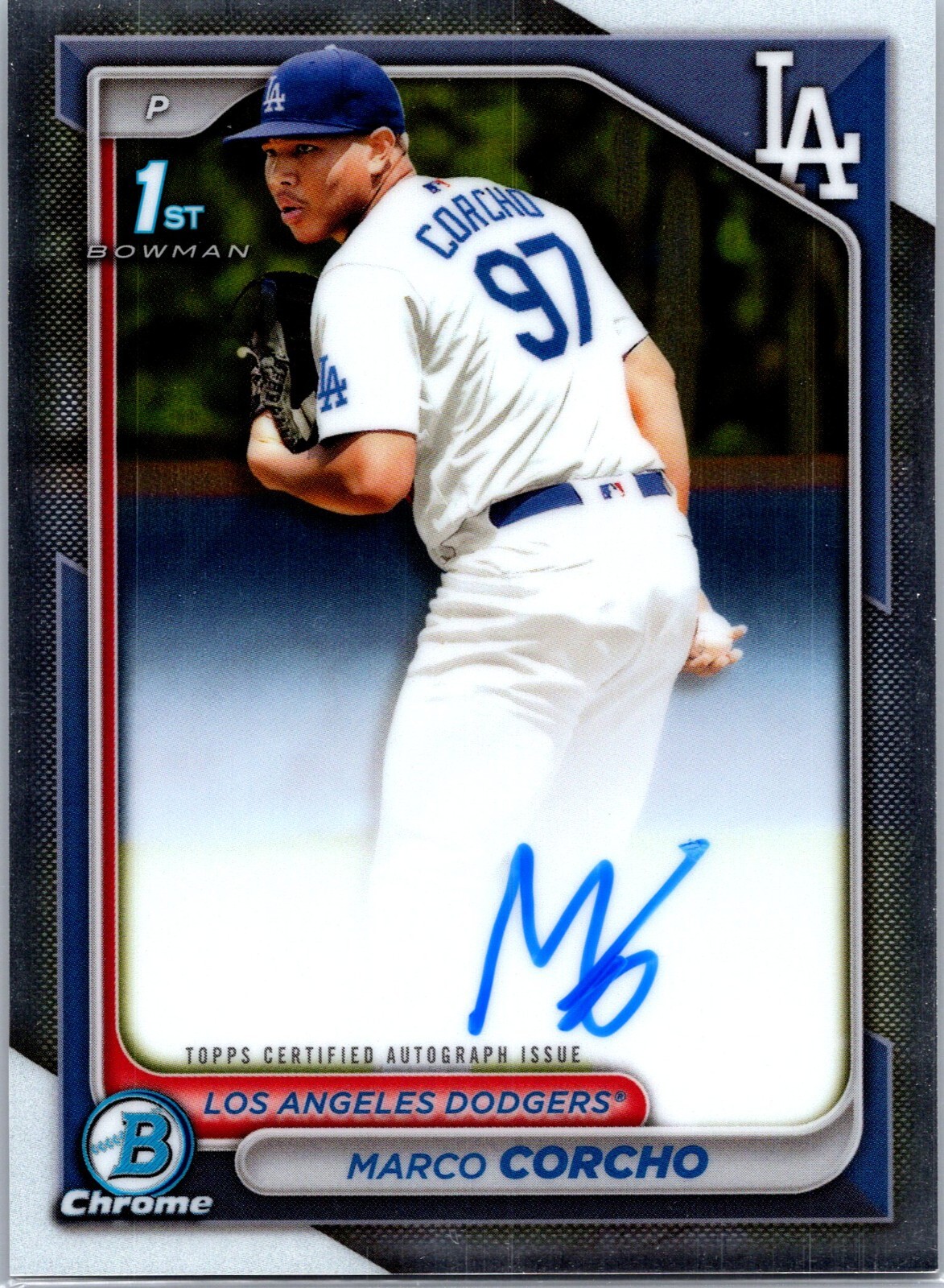 2024 Bowman Chrome - 1st Auto Marco Corcho Base Dodgers