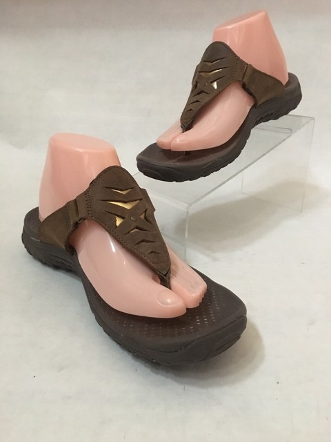 skechers leather flip flops