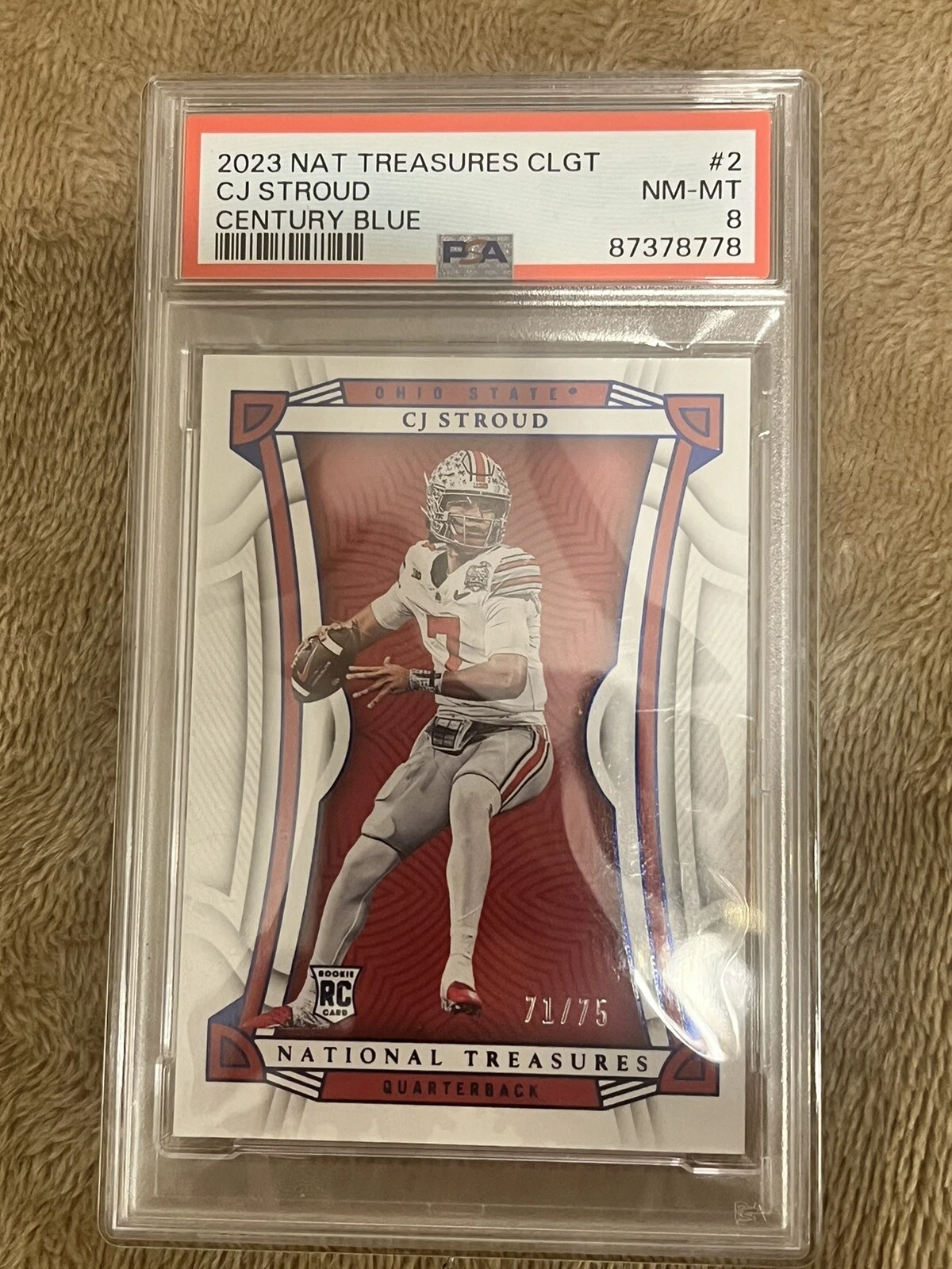 CJ Stroud Panini National Treasures Collegiate #2 Century Silver