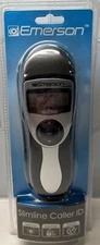 Emerson Slimline Caller ID EM-2516 Desk/Wall Mount Phone Black Silver EM2516BK